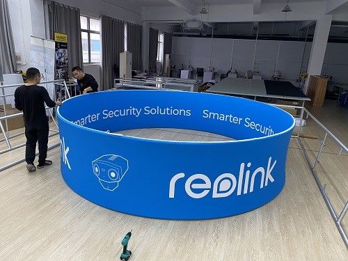 Segno d'attaccatura parteggiato del soffitto della pittura del tessuto dell'esposizione di mostra di pop-up di 1FT X di 4FT singolo