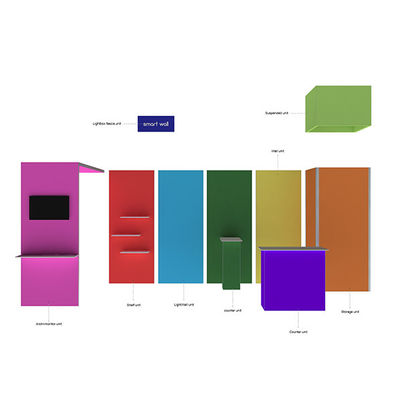 la cabina portatile della fiera commerciale di 3x3 3x4 3x5 mura il sistema modulare del tessuto di SEG
