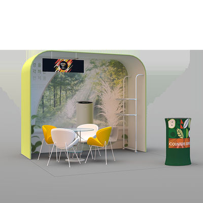 Il contesto incurvato aperto mura l'esposizione della cabina di convenzione di mostra per la fiera commerciale