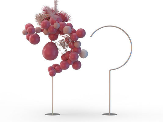 Banco di mostra rotondo acrilico del contesto di rosa del tessuto del velluto della decorazione del contesto di nozze di alta qualità