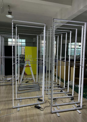 La doppia cabina della fiera commerciale della scatola leggera del lato SEG visualizza 1000x2200x80mm per la cabina dell'Expo