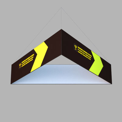 esposizione d'attaccatura d'attaccatura dei segni del tessuto dell'insegna della fiera commerciale del triangolo del quadrato di 240x120x48in
