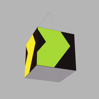 cabina d'attaccatura di mostra del segno del triangolo dell'esposizione di mostra di pop-up di 48in x di 60in