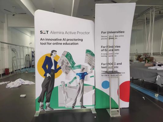 cabina retroilluminata leggera della fiera campionaria del supporto dell'esposizione di mostra della fiera commerciale del tessuto di tensione 230g
